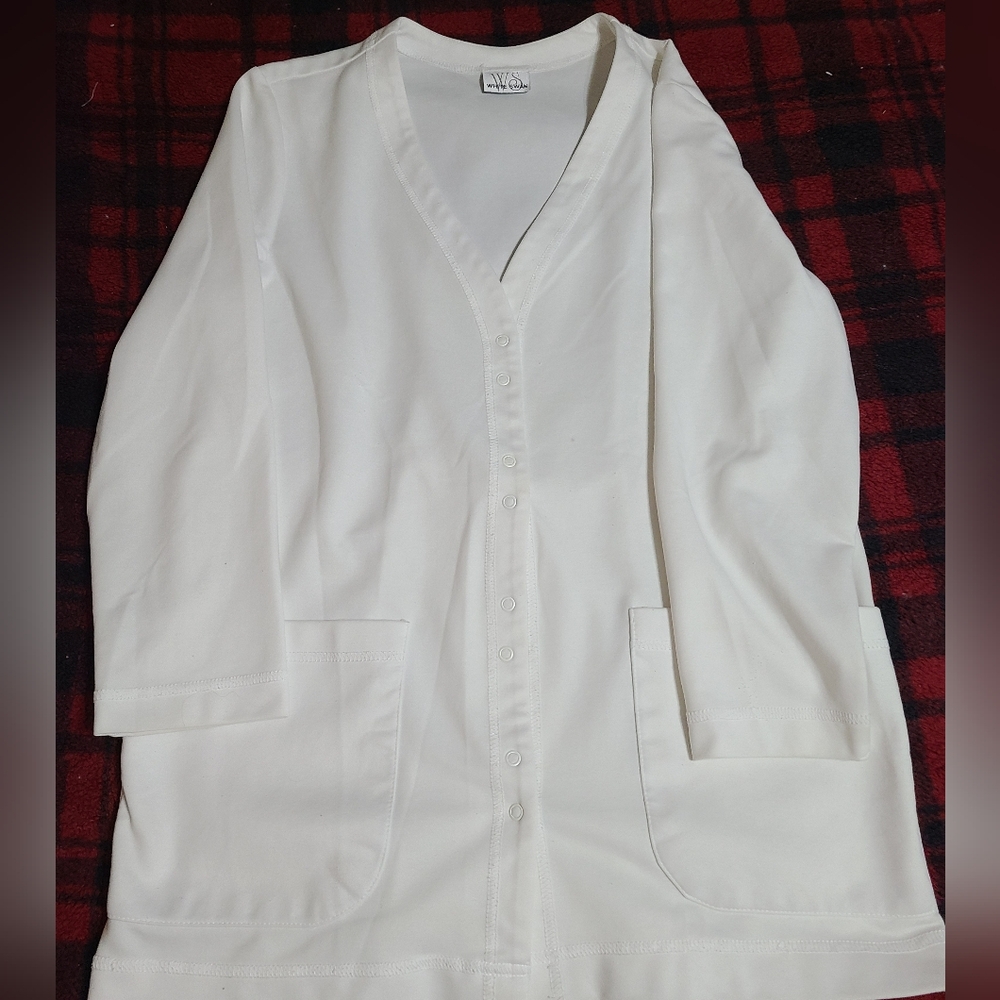 White Button-Up Lab Coat